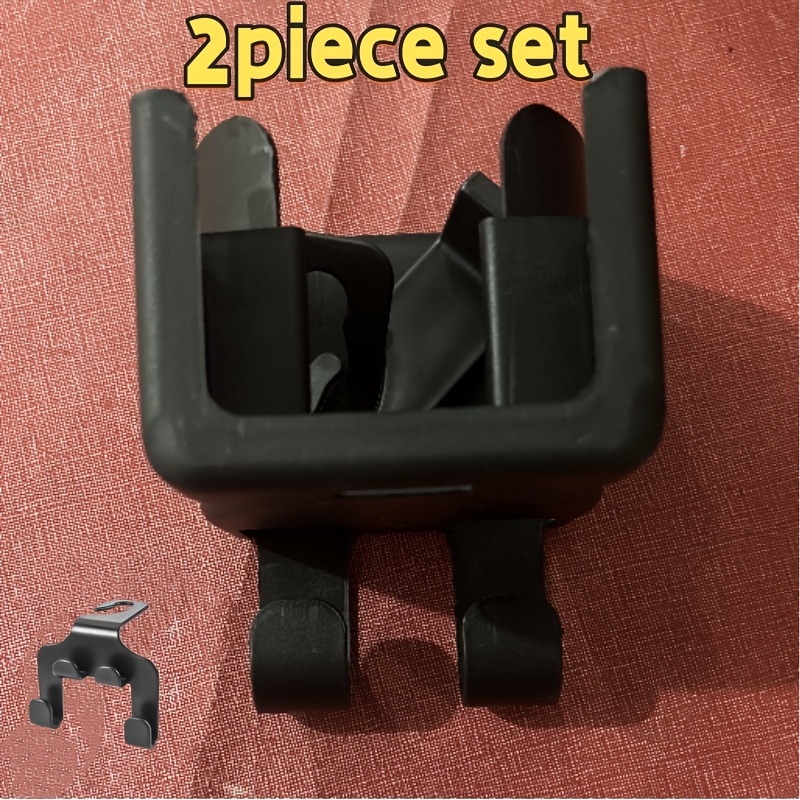 TEMU 2pcs Set (multifunctional Cup Holder And Hook) Multifunctional Car Seat Back Organizer, With Cup Holder, Phone Holder And Hook - Suitable For