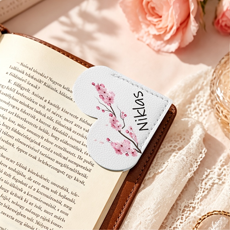 TEMU Marcapáginas personalizado de con y - Elegante sujetapáginas de esquinas redondeadas para mujeres, profesoras, , amantes de los libros - //Texto