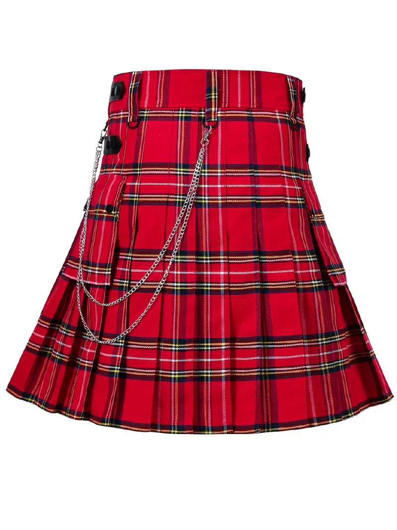 men's traditional scottish kilt elegant black design Temu