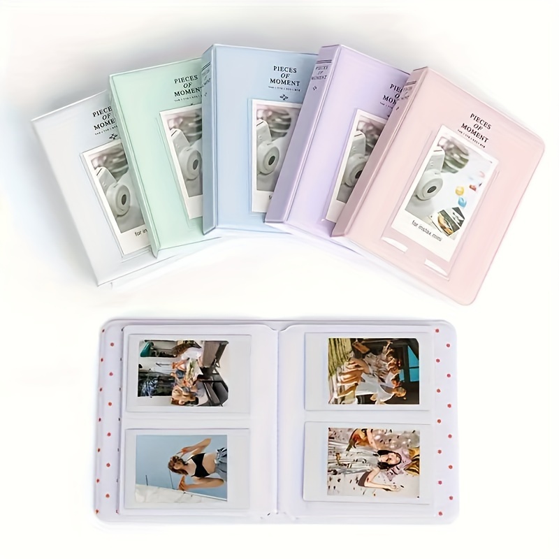 

Compact 3-inch Mini Photo Album: 64 Pockets For Polaroid, Instax, Postcards & Game Cards - Perfect Gift For Friends