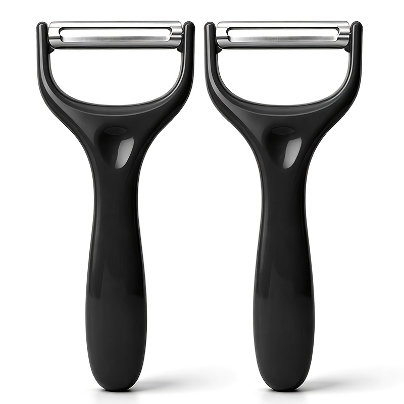 TEMU 2pcs Y Peeler Set, Stainless Steel Vegetable Peeler With Straight & Julienne , Non-slip Handle