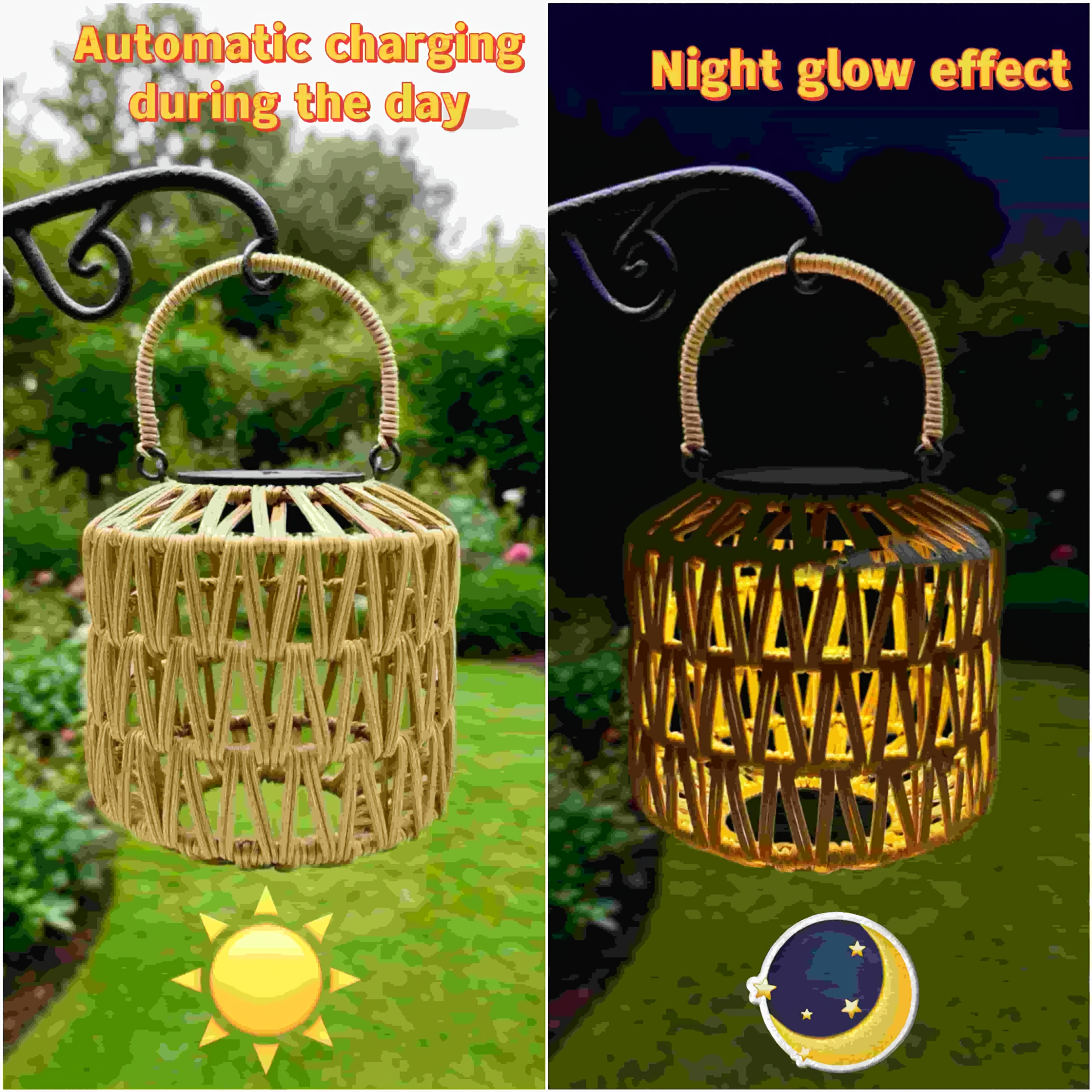 LED Solar Lanterns, Dual Color (Warm/White) with Handle, Outdoor Hanging Lights, Ideal for Patio, Garden, Wedding, Porch, And Yard Decoration, 1/2-Pack, IP65 Rated