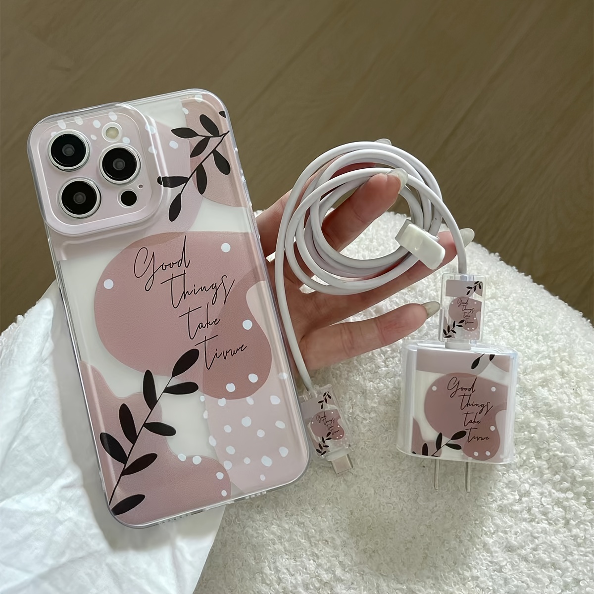 

5pcs Set 1 Phone + 1 Charger 2 + Tie Suitable For Iphone16/15/14/13/12/11 Set