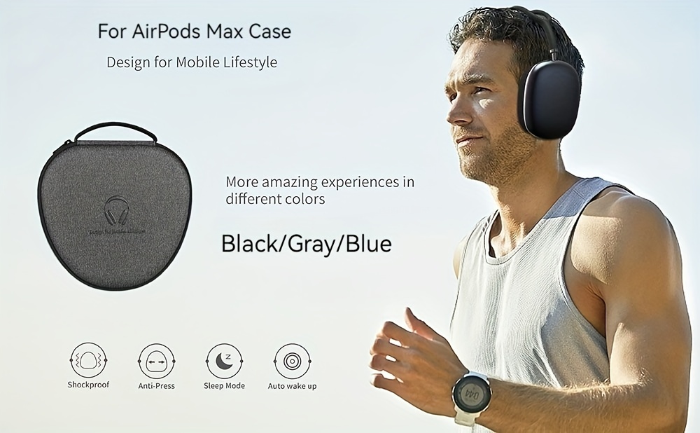 WIWU Faux Leather Sleep Case for AirPods Max Portable Magnetic