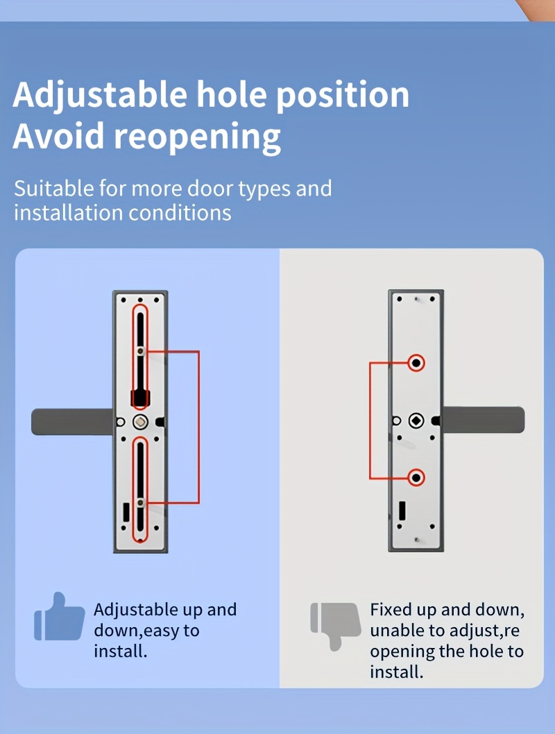 for smart   entry door lock with   password   battery powered app controlled security for home details 7