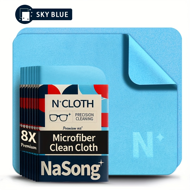 TEMU Ensemble de chiffons de nettoyage professionnels haut de gamme pour lunettes, écrans de téléphone et articles de vue, en daim en microfibre