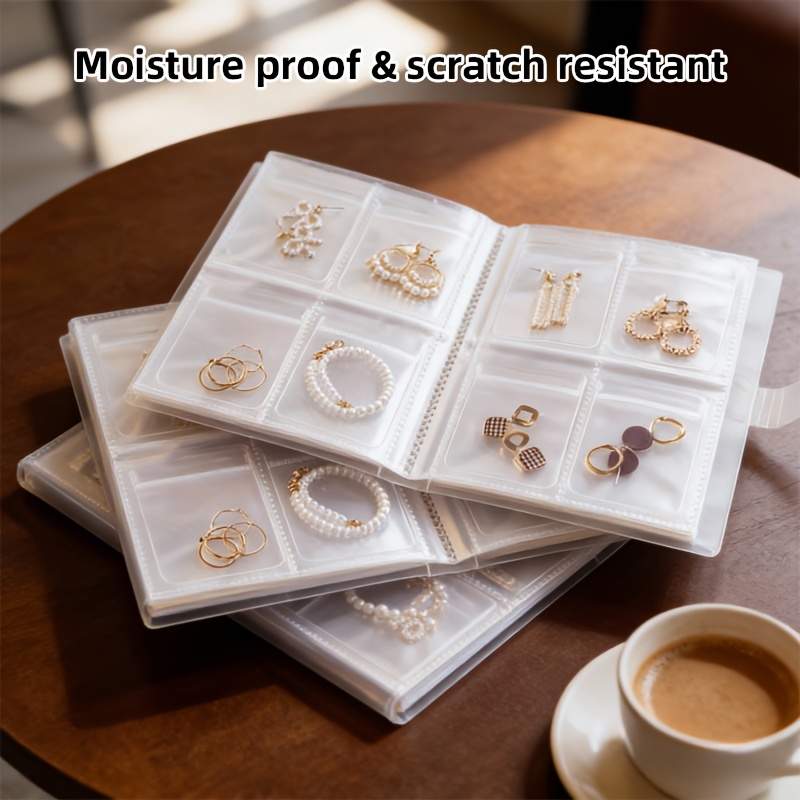 1pc portable jewelry storage book   easy to carry durable material travel organizer perfect gift for jewelry lovers polyvinyl chloride rectangle shape   brand jewelry rolls Product details 0