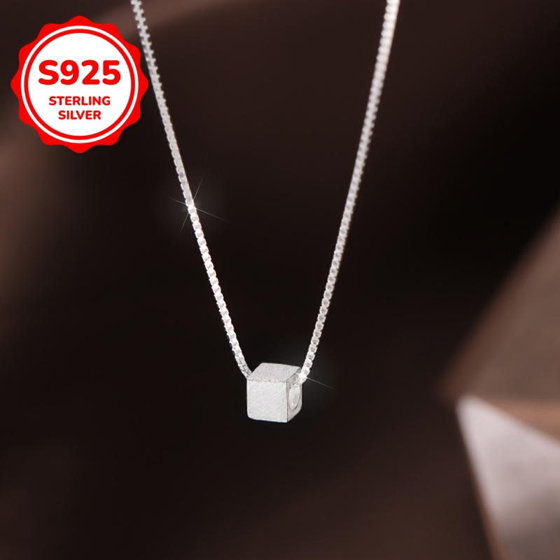 925 Silver Hypoallergenic Snake Bone Small Square Clavicle Chain