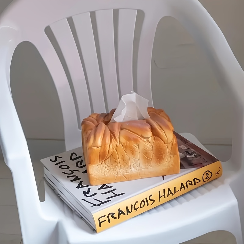 1pc creative simulation bread design plastic tissue box rack square design   tissue dispenser suitable for home car living room and restaurant decoration Product details 1