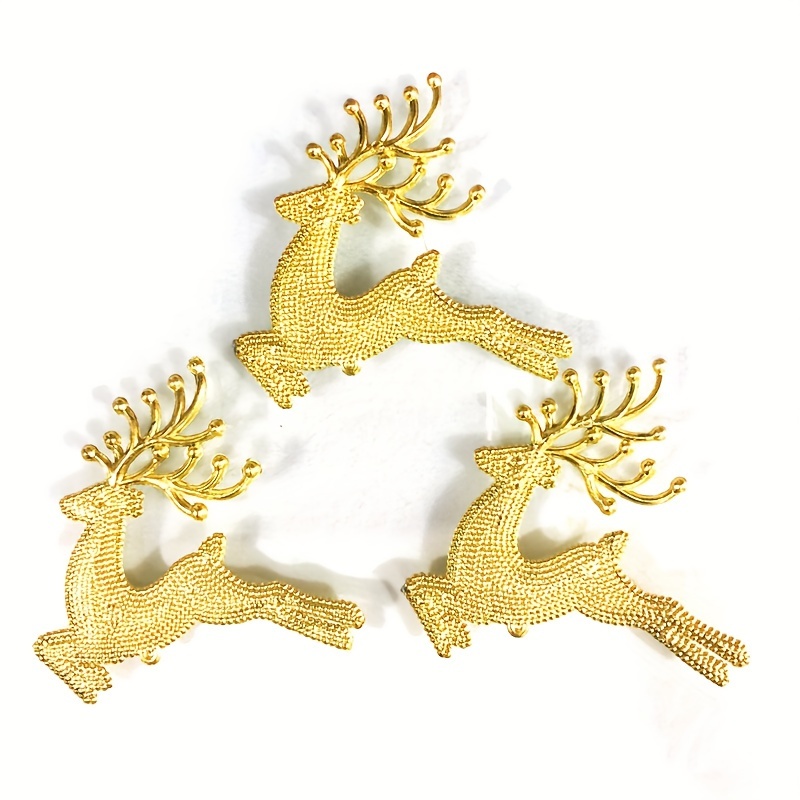 

6pcs Reindeer Ornaments, Christmas Deer Hanging Decor, Plastic, Battery-free, No Enamel, Holiday Party Supplies