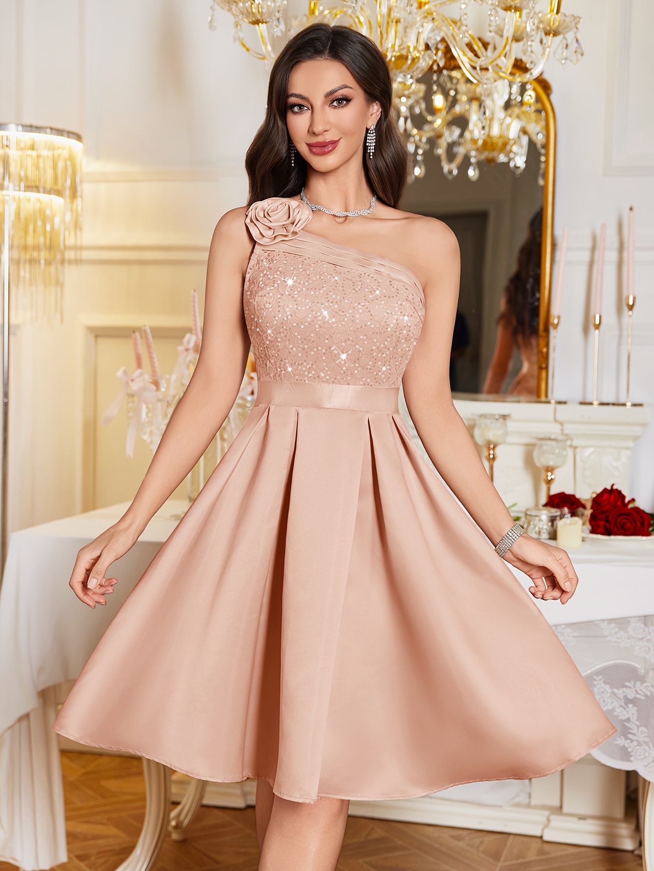 elegant short bridesmaid dresses sold on Temu United States