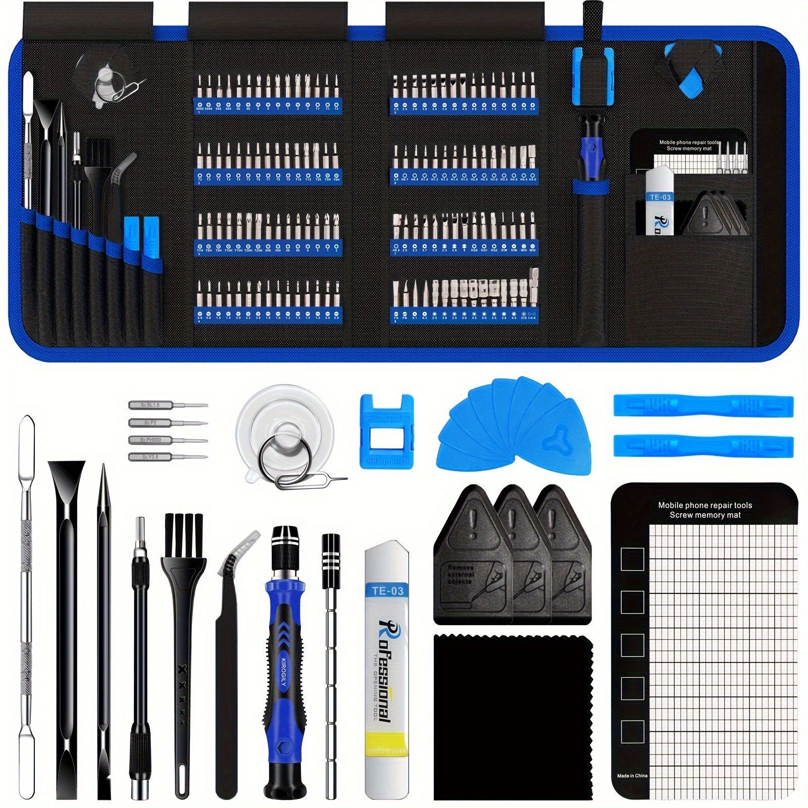 

150 In 1 Precision Screwdriver Set, Computer, Laptop, Electronics Repair Tool Kit For Pc Cell Phone Nintendo Switch Ps4 Controller(blue)