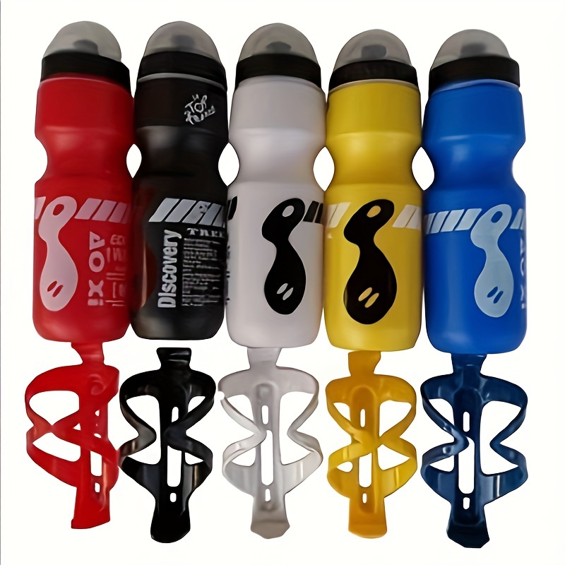 

Assorted Colors Bicycle Water Bottles With Cages, Flexible & Durable, Cycling Gear