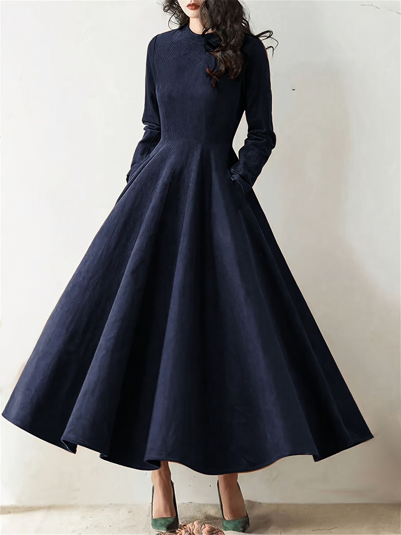 knee length dresses for ladies Swing Pocket Dress