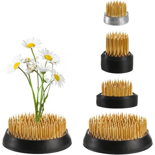 4 stk. runde blomster , blomsterarrangør blomsterfiksering værktøj, japanske blomsterholdere floral pin til blomsterarrangement, plantefiksering og dekoration