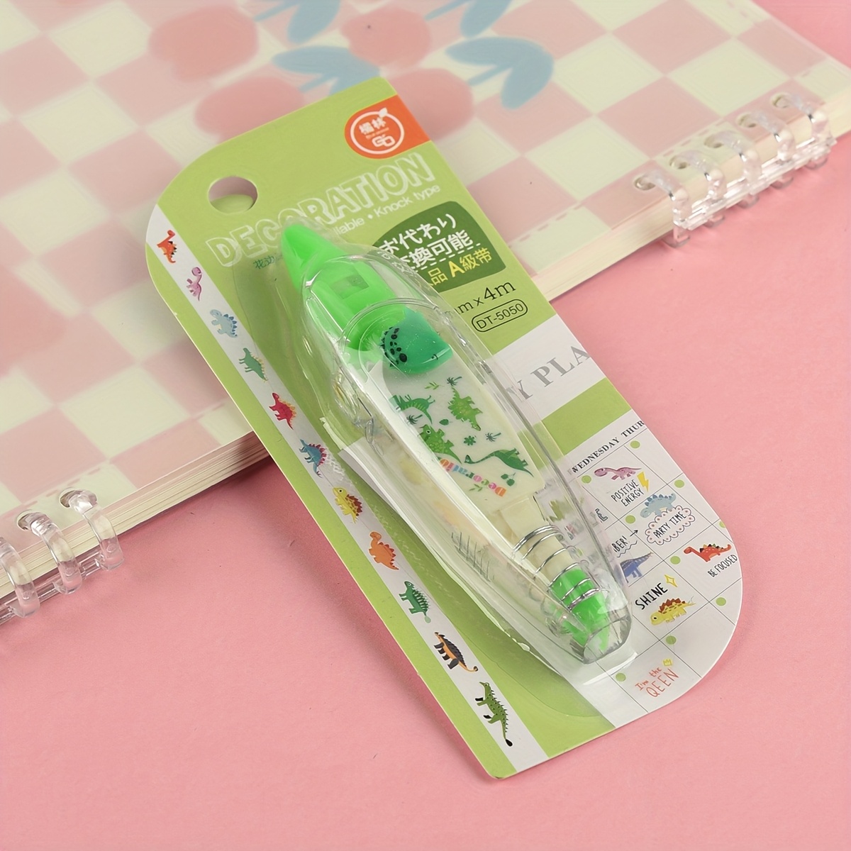 Dinosaur Pattern Rolling , With Colorful Patterns, For Embossing Stamp Pattern Pen