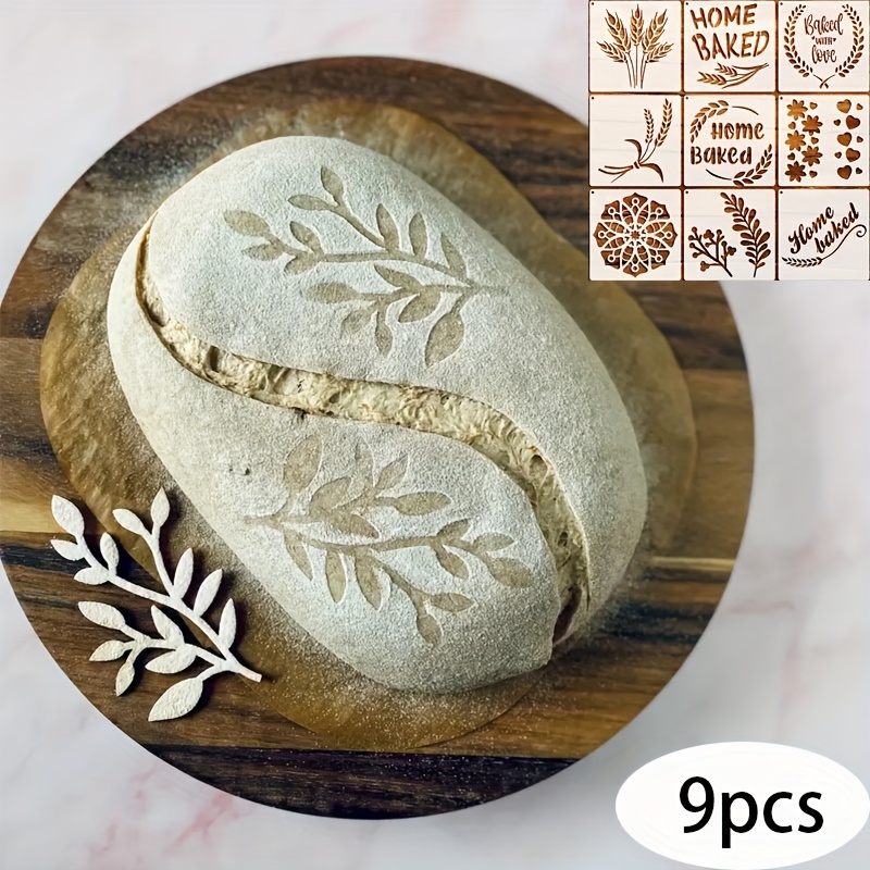 E-shop 9-teiliges Heim-Schablonen-Set, 5,9x5,9 Zoll wiederverwendbare Malvorlagen für DIY-Kunst Wohnaccessoires