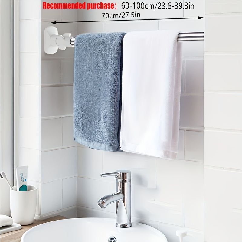 Telescopic Shower Curtain Rod with Wings, No-Drill
