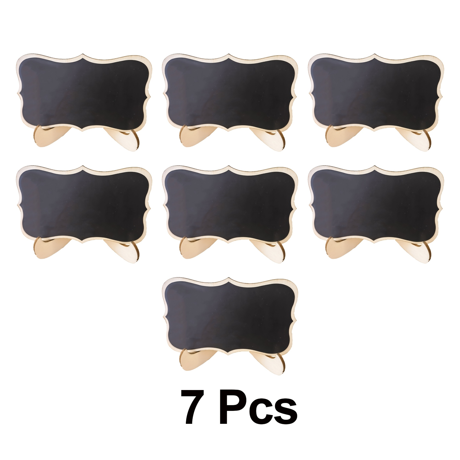 TEMU Juego de 7 mini letreros de pizarra con soporte, etiquetas de comida para buffet de , etiqueta de comida/tarjeta de para mesa de boda, etiquetas