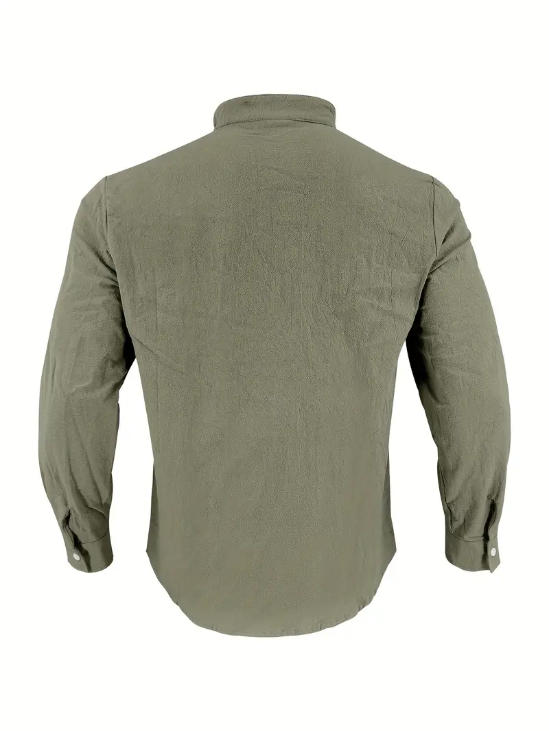 mens elegant linen v neck long sleeve t shirt with cross strap detail breathable regular fit for casual outdoor evening wear spring summer fall versatile top casual wear tee tshirt linen fabric t shirts Product details 12