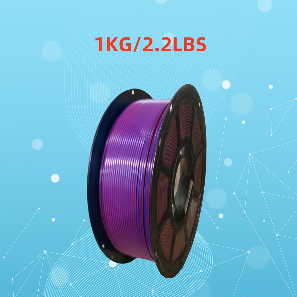 Vibrant Red, Tri-color Pla 3d Printer Filament, 1.75mm, +/-0.02mm Precision, 1kg/2.2lbs - Perfect For High-quality 3d Printing Projects