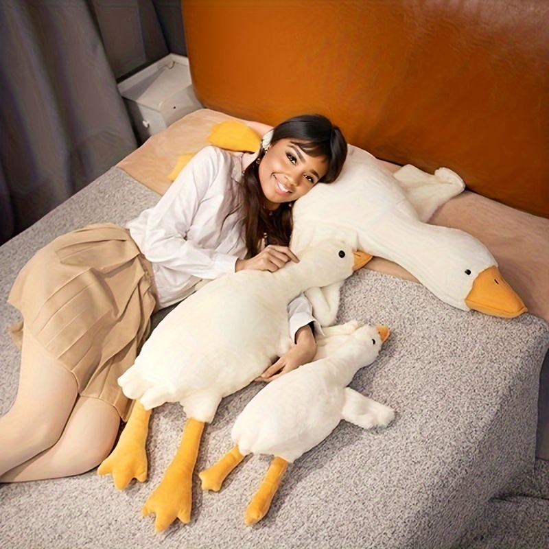 

1pc Big White Goose Plush Toy Pillow Big Goose Doll Cushion Bed Sofa Pillow Doll Accompany Sleeping Cloth Doll