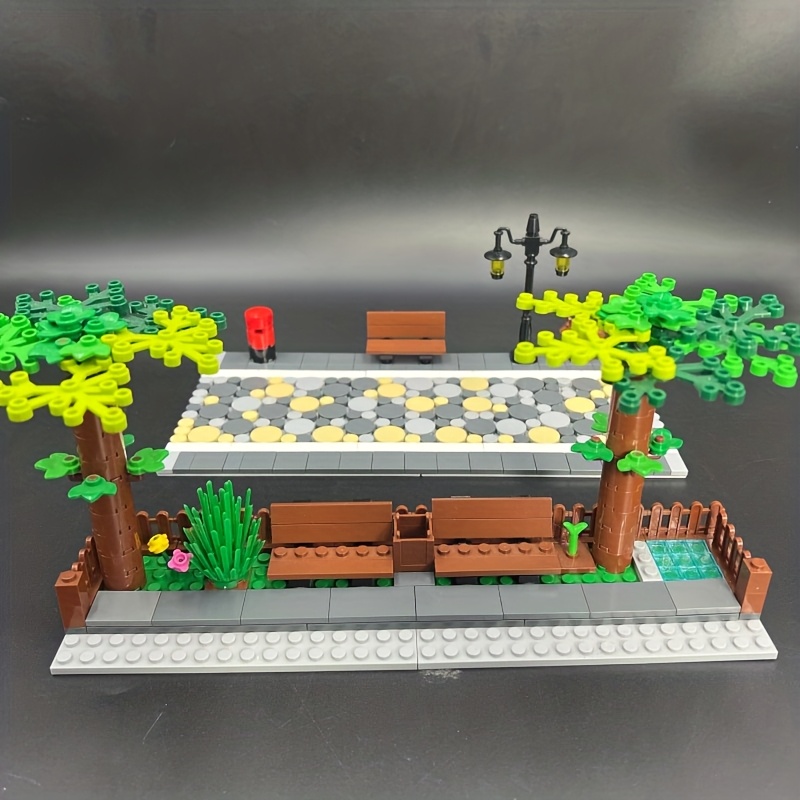 Urban Landscape Scenery Assembling Garden Scenes Building Blocks