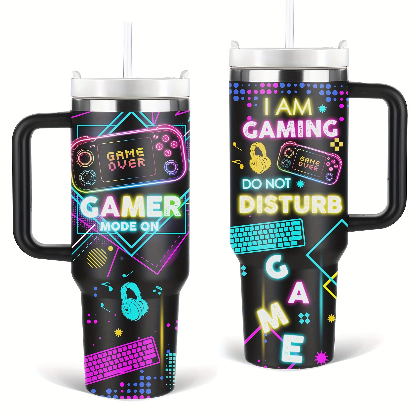 

1pc Cup , Mug, 40 Oz, Steel And , For Boys Men , For , Gamepad