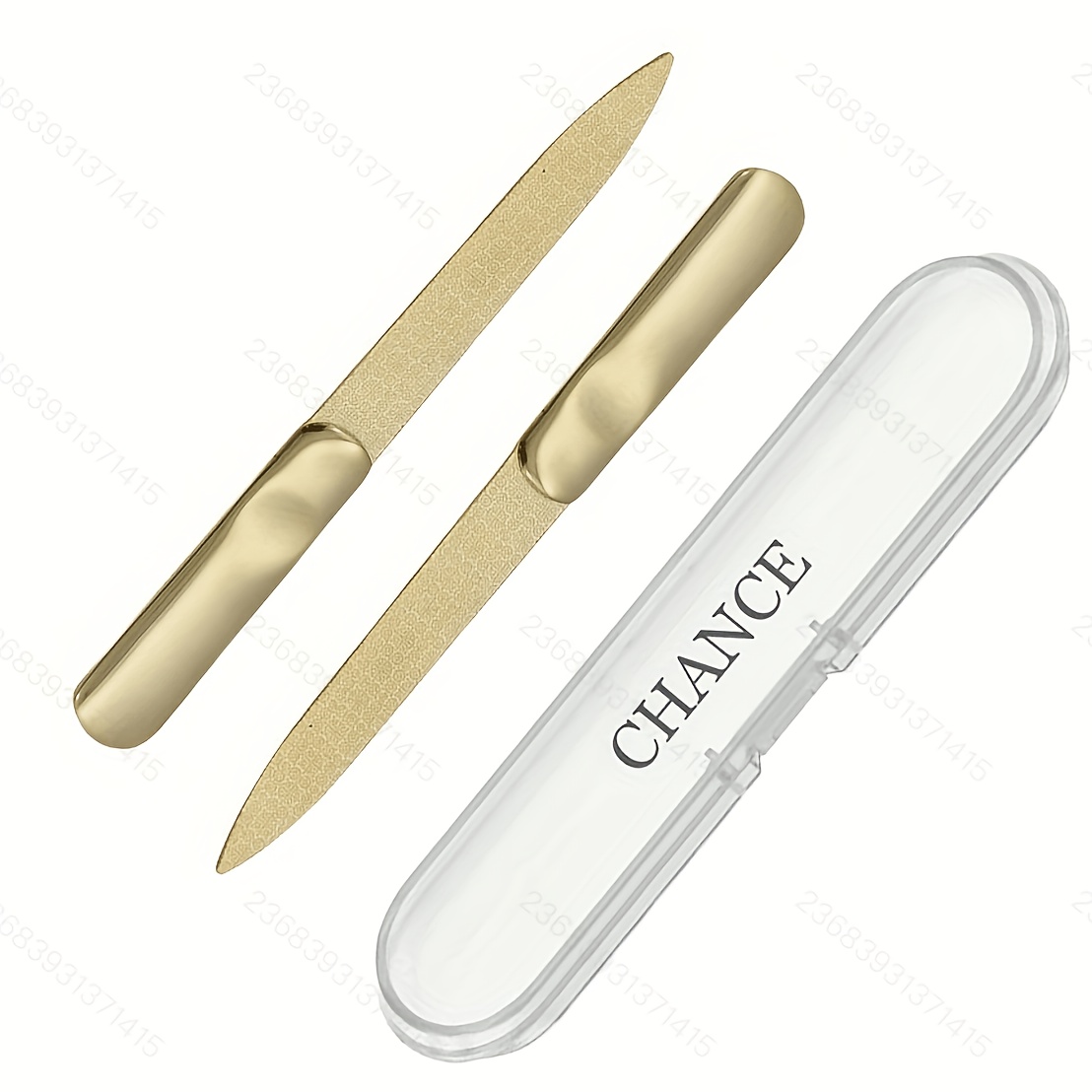 Image of 2pcs Of Stainless Steel Nail Files - Double-sided File With Ergonomic Handle, Durable, Odorless, Reusable, Unisex Manicure Tools - -grade Nail Care Set With Box