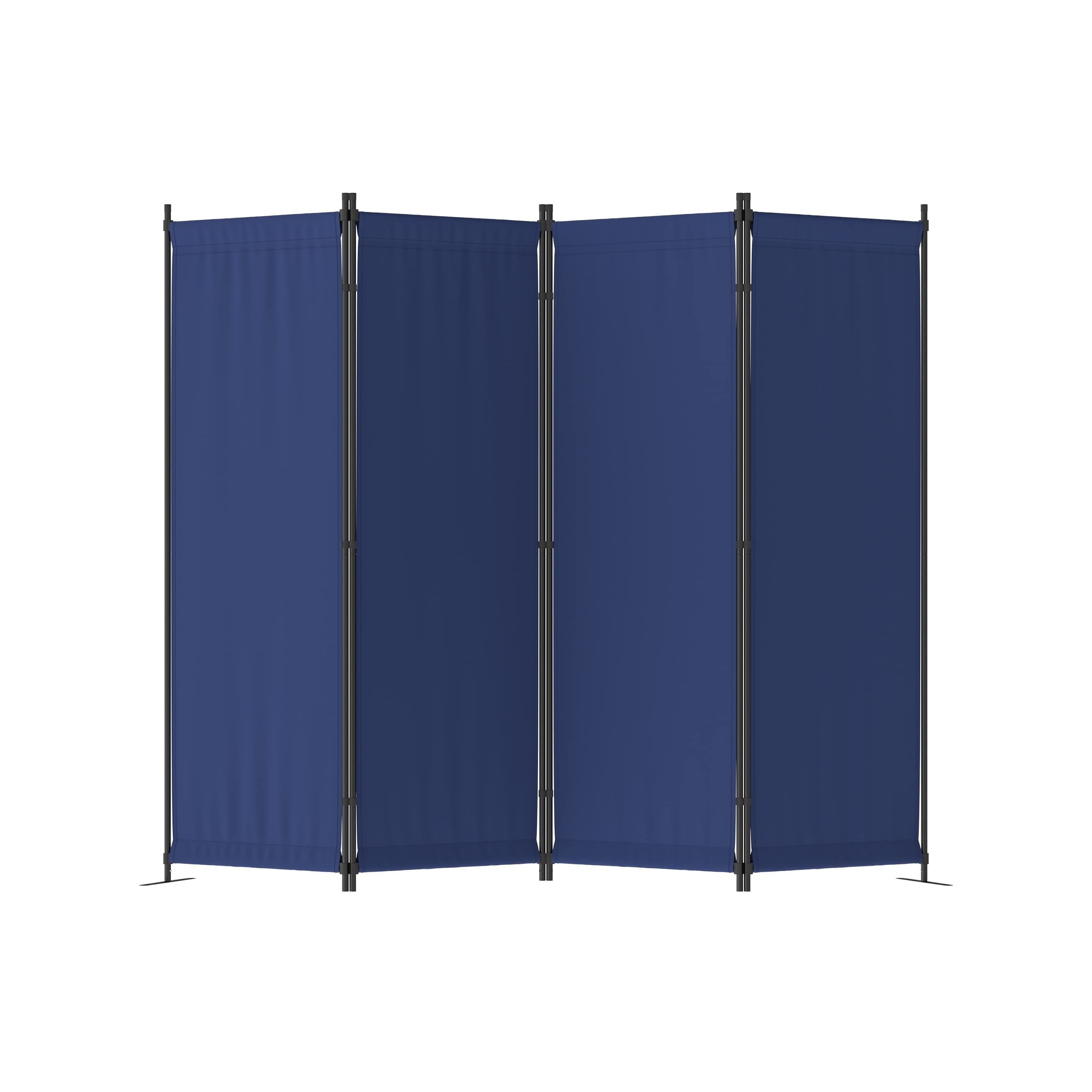 

1pc Room Divider Folding Privacy Screens, 4 Panel Partitions 88" Dividers, Portable Separating For Home Office Bedroom Dorm Decor (blue)