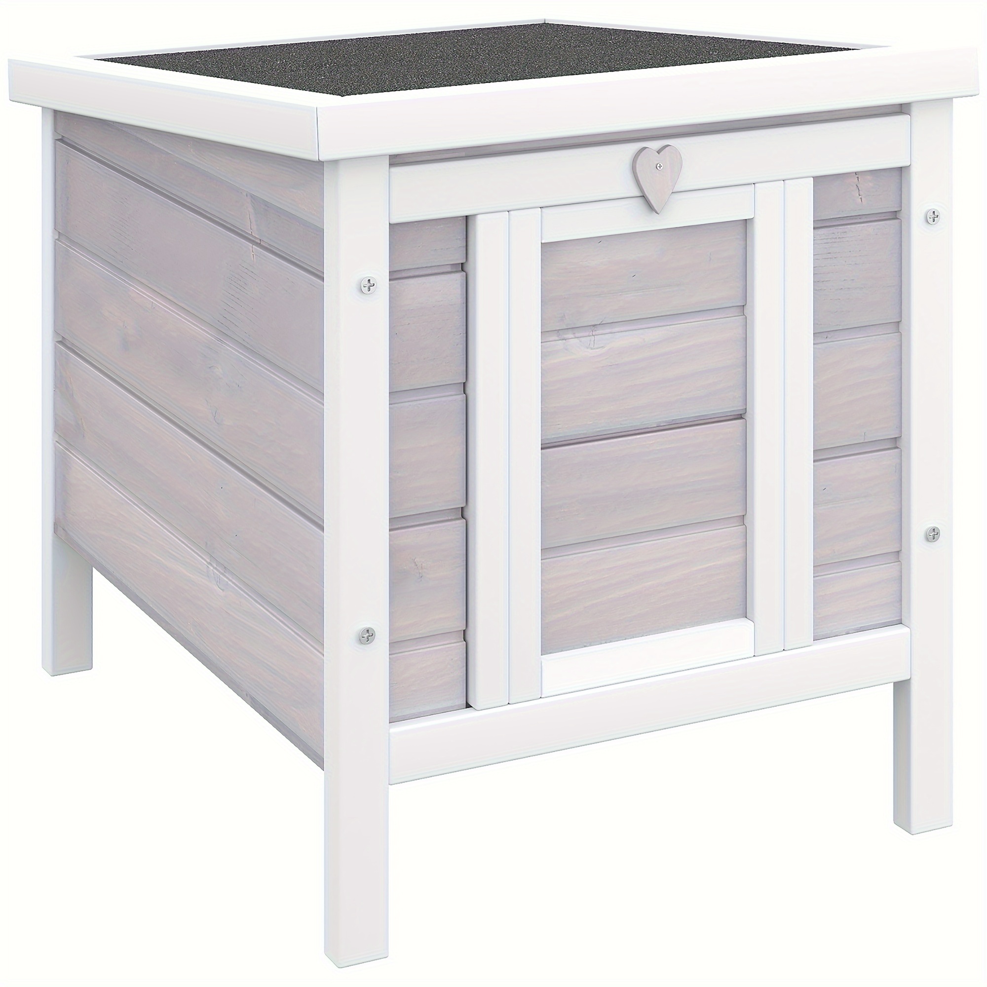 TEMU Wooden Rabbit Hutch With Openable Roof For Small Pets - Ideal For Rabbits, Guinea Pigs, And Dogs