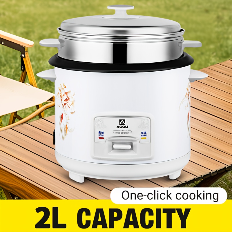 TEMU 2l Outdoor Rice Cooker With Pan - Portable Electric Rice Cooker For Camping, Picnics, Tailgating - Compact Electric Rice Cooker With , , Ideal