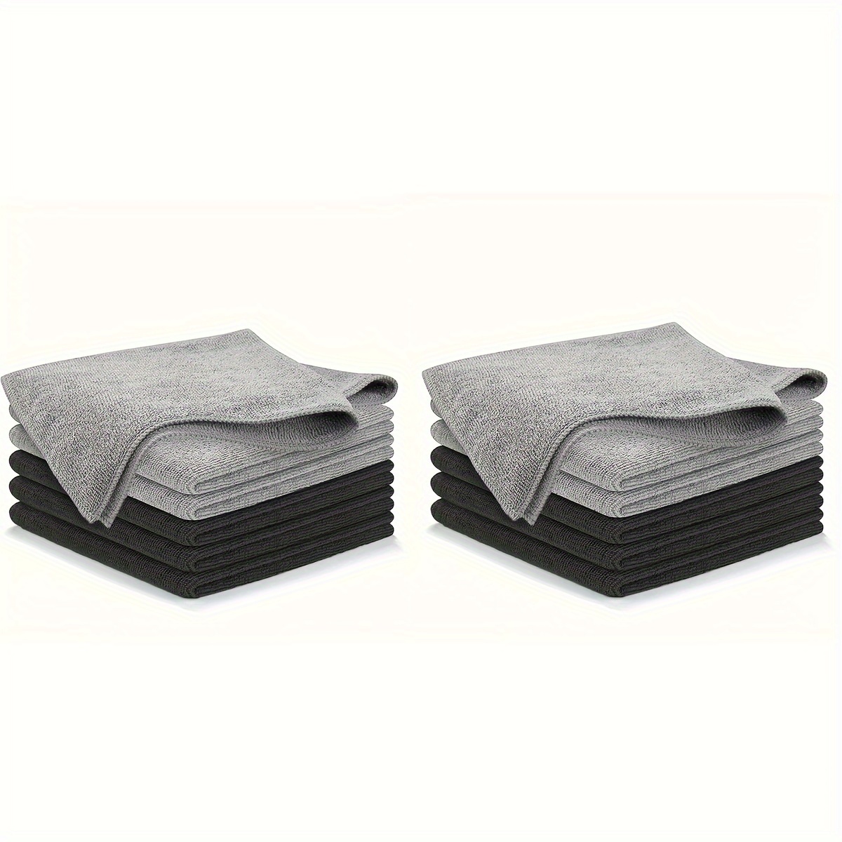 TEMU 6/12/20/50pcs Gray Black Scouring Pad Set Super Soft Drying Absorbent