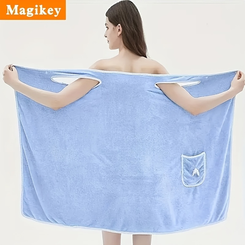 TEMU 포켓이 있는 대형 소프트 코랄 플리스 목욕 타월 - 흡수력 및 빠른 건조, 가벼우면서 내구성 있는 해변, 집, 욕실용, 할로윈, 추수감사절, 크리스마스에 완벽한 선물, 빠른 건조 타월 | 재미있는 디자인 타월 | 내구성 있는 타월 원단