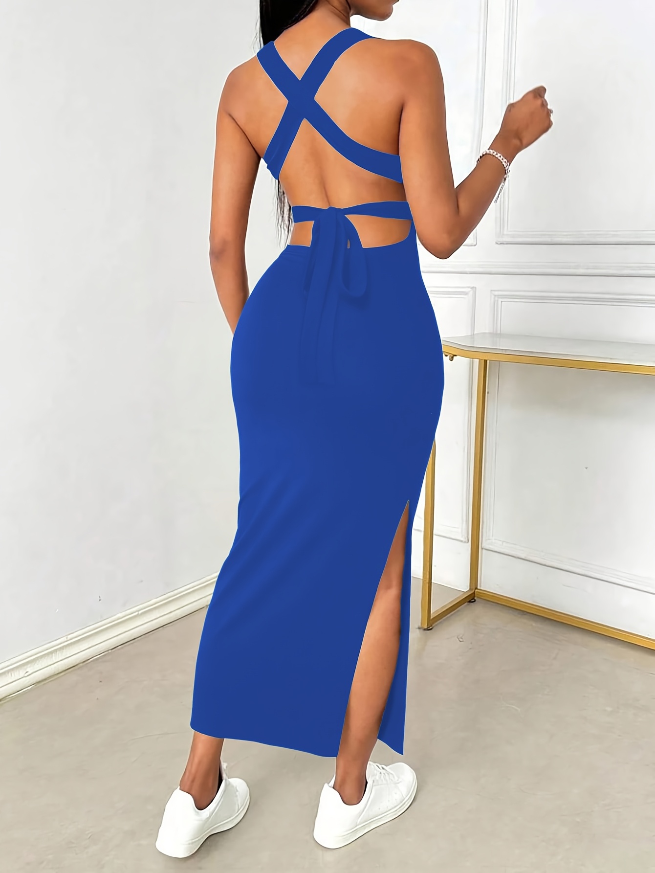 navy blue dress for baby girl Rhea Goddess Dress main image 0