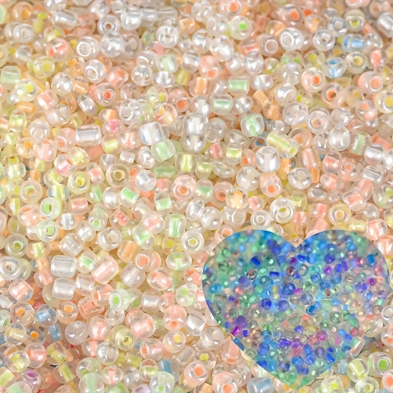 1000 3mm Luminous Glass Beads, Colorful Mix, Suitable For Jewelry Making, Bracelets, Necklaces, Key Chain Bead Ornaments And Ring Handmade Materials