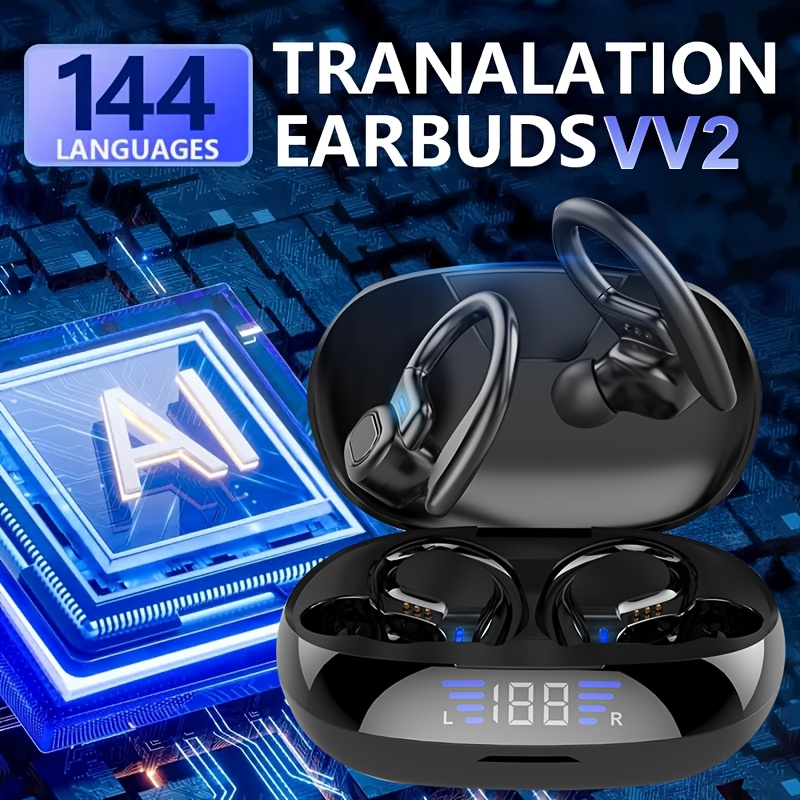 

New 144 Translation Headphones: Real-time Translation Headphones, Suitable For Travel, Business, Work, Ai Headphones