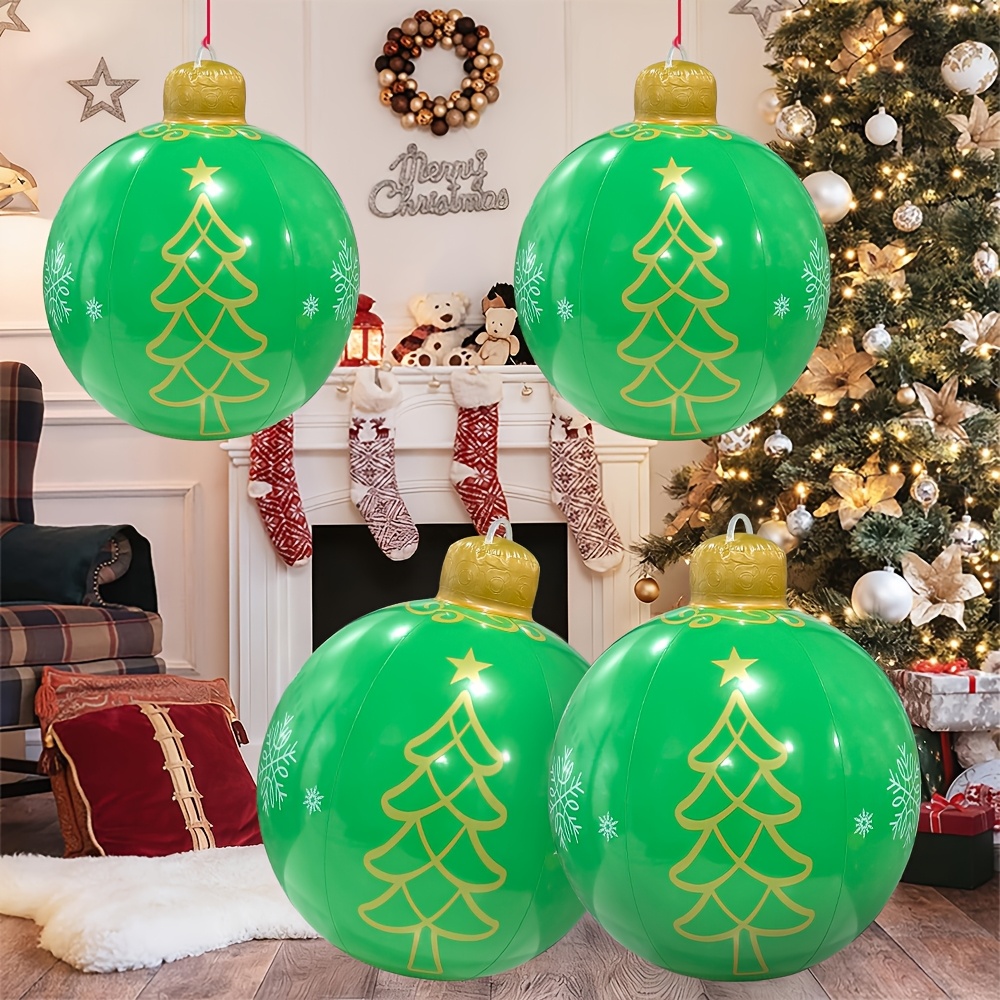 3er set riesige aufblasbare weihnachtskugel außendekoration