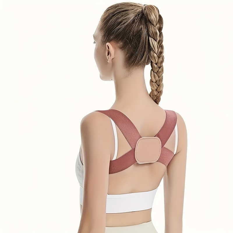 1pc Invisible Posture Corrector - Breathable Polyester Back Support Strap in Black, Pink, & Beige - Ideal for Posture Improvement, Daily Wear & Outdoor Activities, Back Posture Corrector
