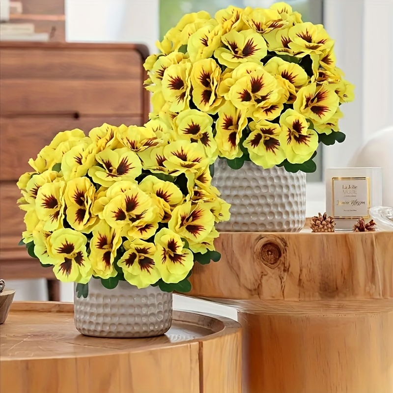4 bündel künstliche blumen kunstblumen pflanzen plastik