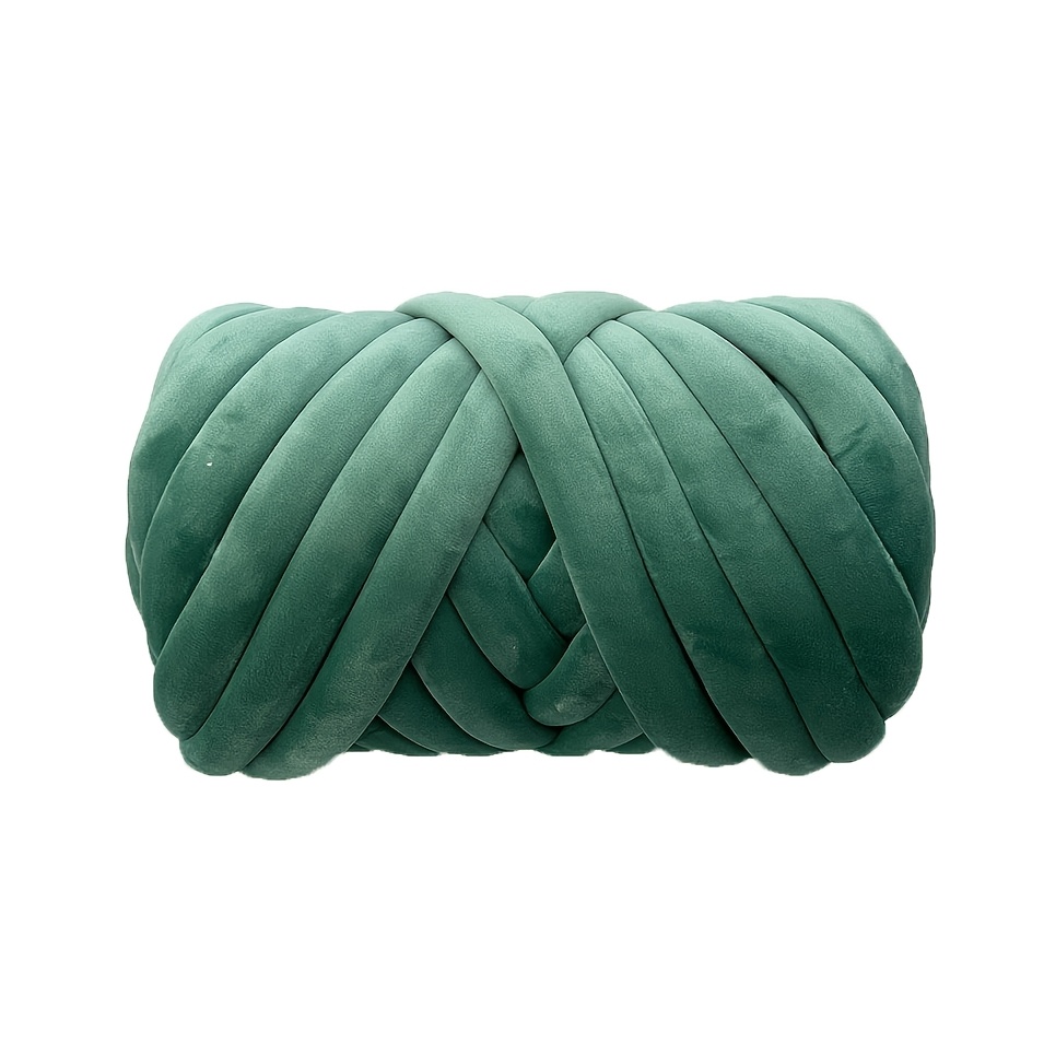 TEMU 1 Bobine de 500G 16M de Long, Fil à Tricoter en Velours Cristal Épais de 3Cm, Fil Épais à , Tricot de Coussin, Lit de Chat, Couverture, Sac,