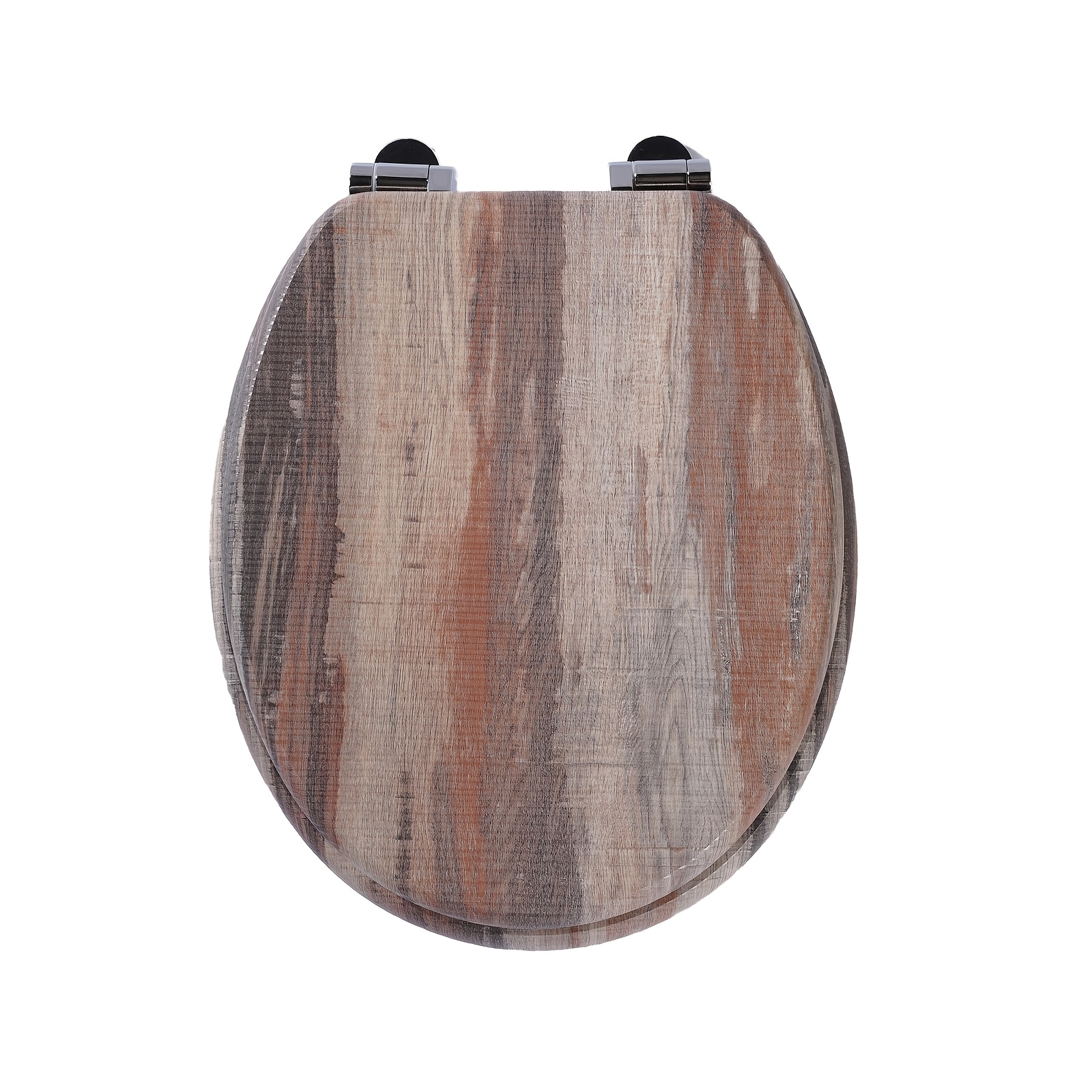 Sainos Toilet Seat, With Mechanism, Quick-release Function For , O-shaped Toilet Seat, With Adjustable Hinges, Wooden Toilet Seat, Sturdy Quality