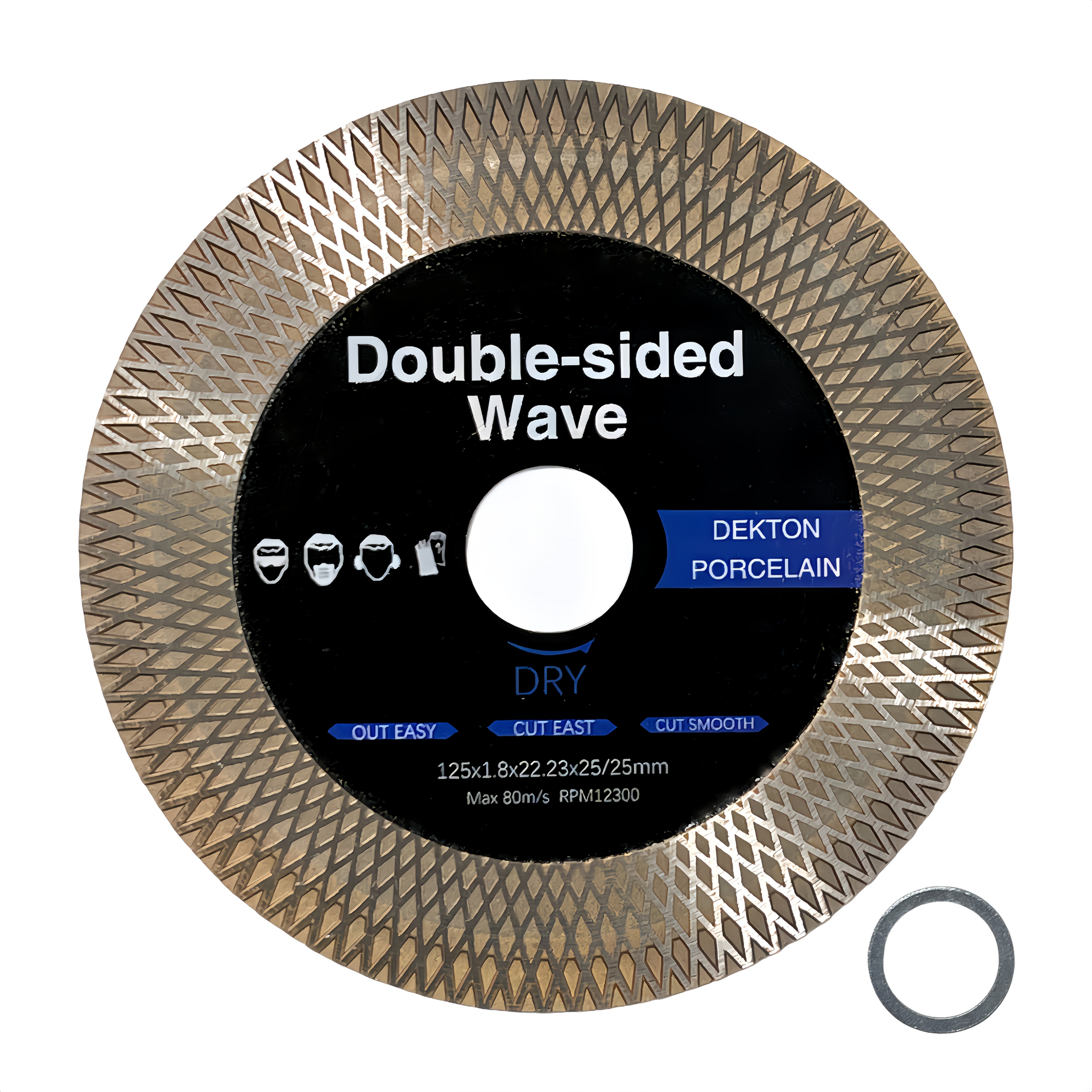 125mm Dual-sided Diamond Cutting Discs For Marble And Tile - High-precision, No , Durable Steel Construction, Ideal Cutting, Tile Cutting Tools