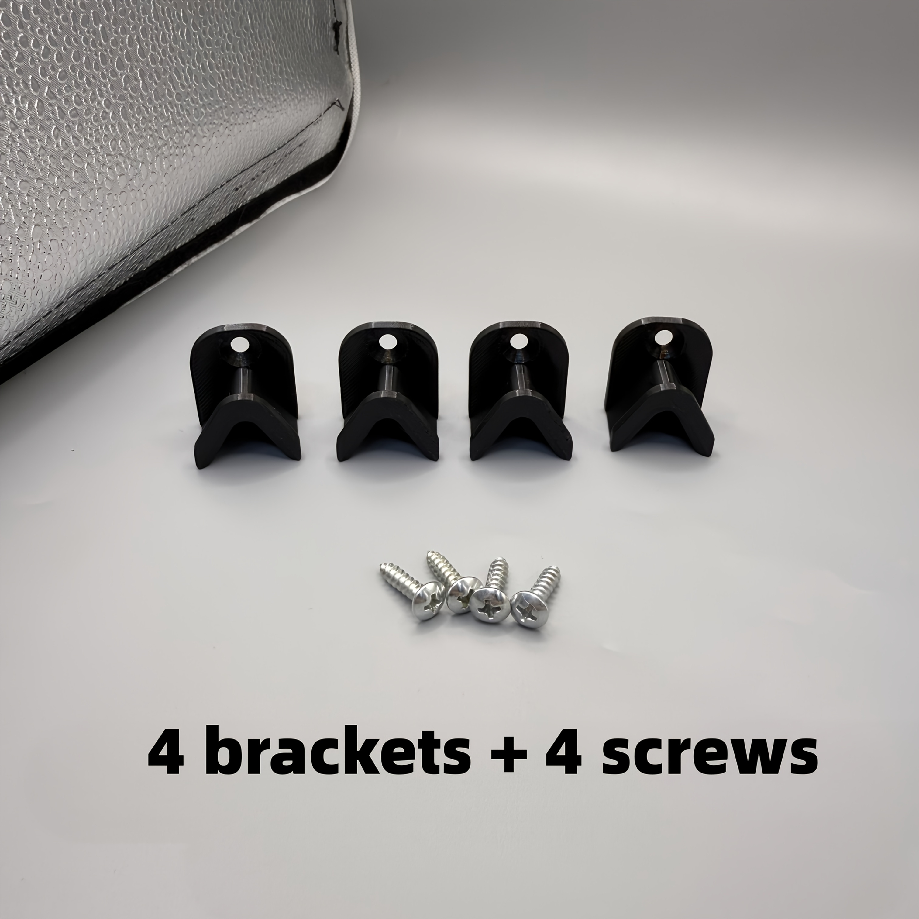 TEMU Lot de 8 pièces ( 4 supports à outils et 4 vis) Porte-pinces mural noir, Organisateur universel suspendu pour pinces avec fente en V, Idéal pour