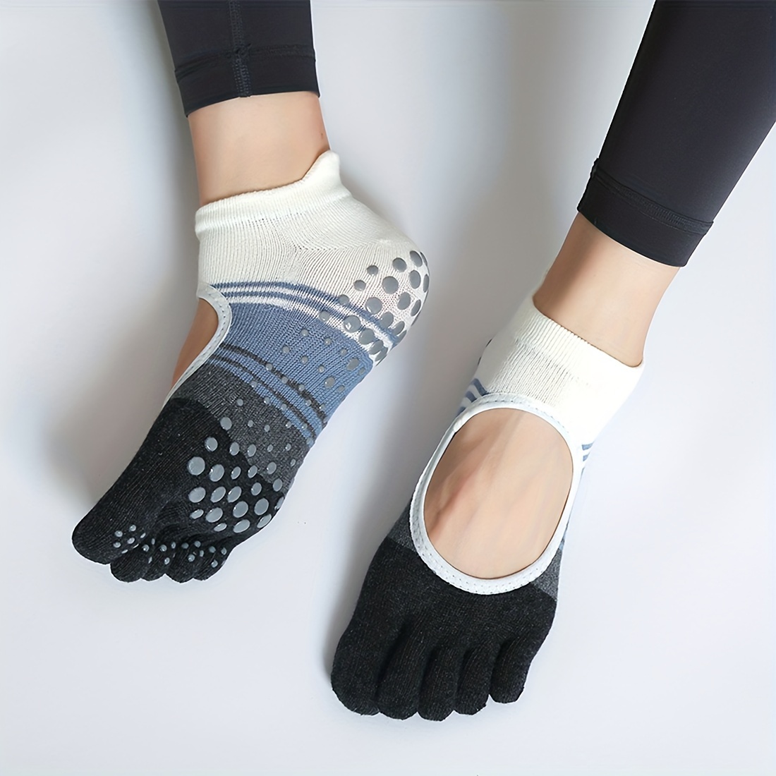 Non slip Yoga Socks Silicone Granular Bottom Open Toe Better - Temu Canada