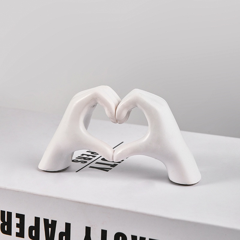 TEMU 1 Statua a Forma di Cuore in Resina - Un Moderno d'Amore, Design Unico a Forma , Elegante Decorazione per la Casa, Bellissima Decorazione per