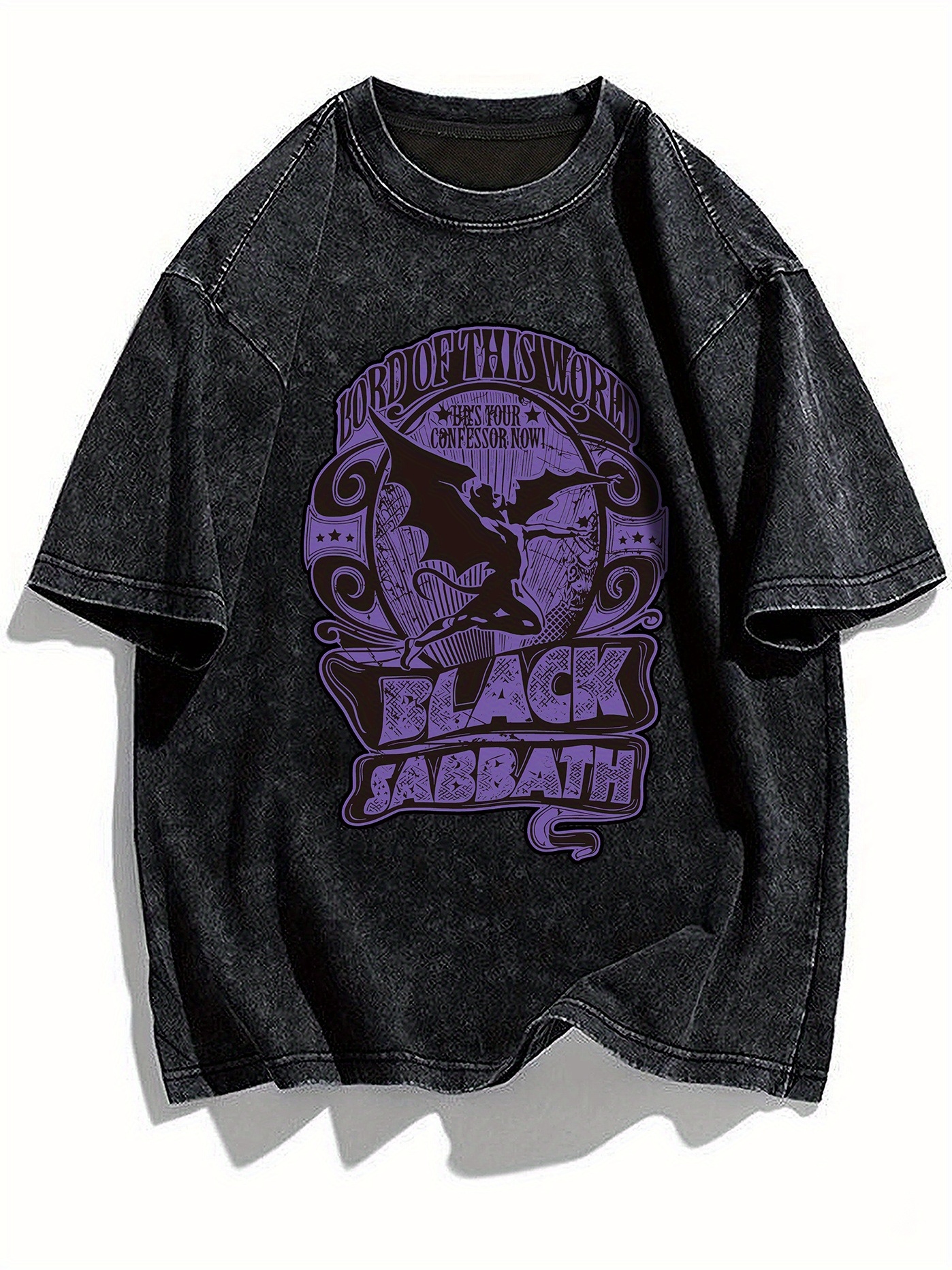 women's black graphic t shirt loose fit round neck tee Temu Bahrain