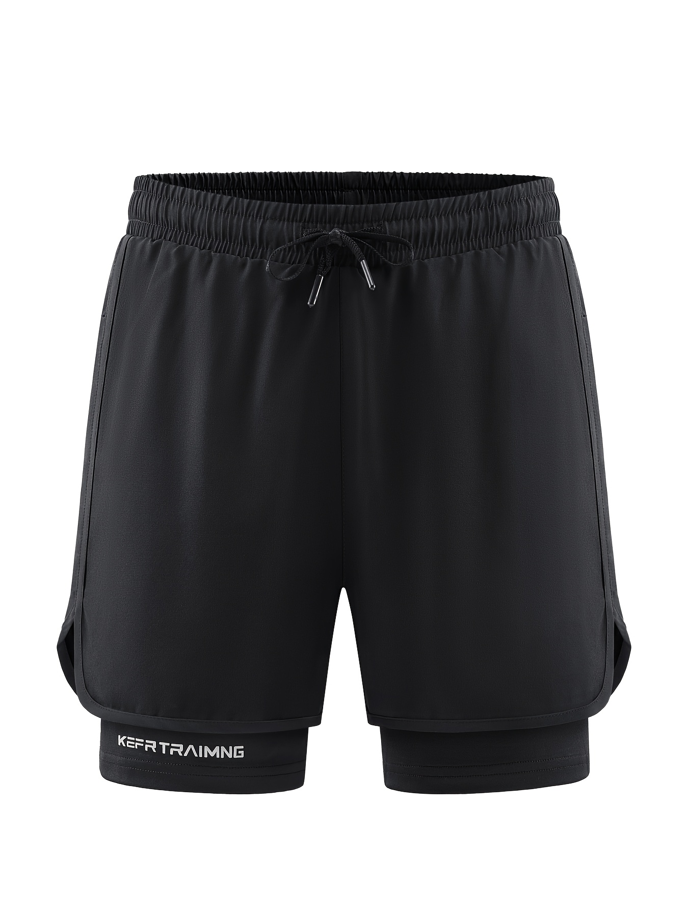 2pcs Set of Men's Sports and Leisure Shorts, Preferred for Fitness with Solid Color Breathable Quick Drying Style with Zipper Pocket and Waist Drawstring, Perfect for Beaches, Swimming Pools, Gyms