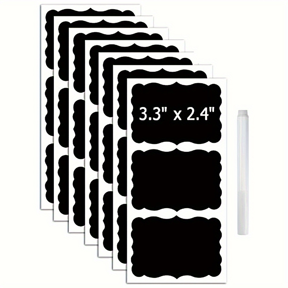 30pcs Reusable Chalkboard Labels With 1 Chalk Pen To Decorate Storage And Office
