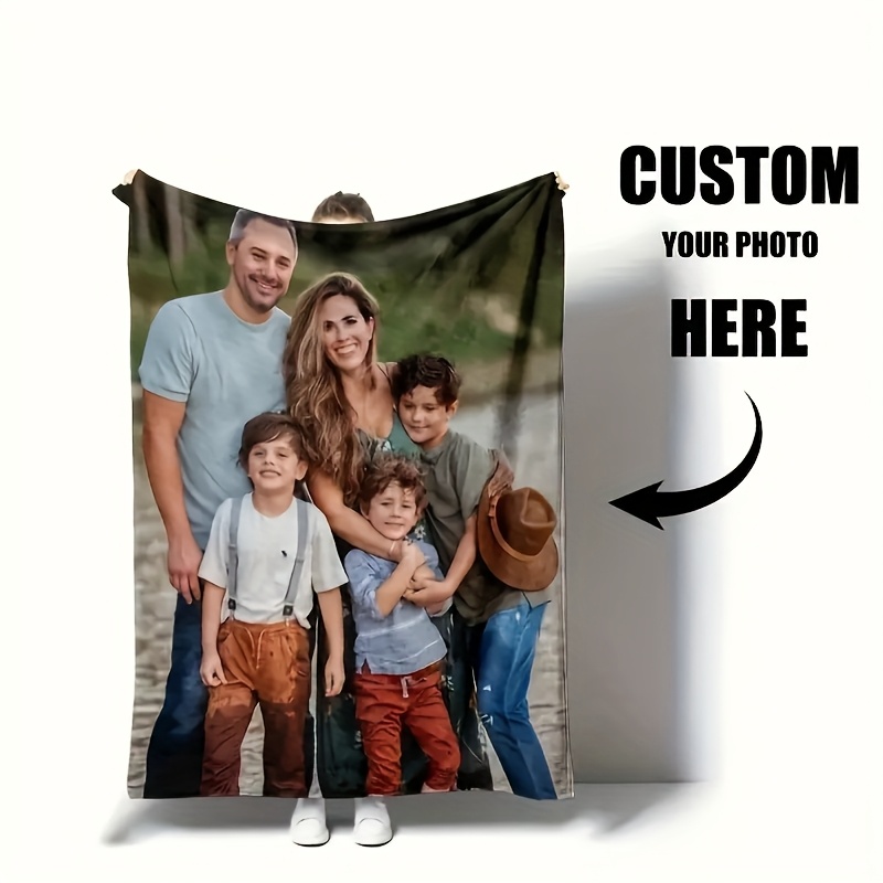 Personalized Photo Blanket with Your Own Picture, Gift for Friends